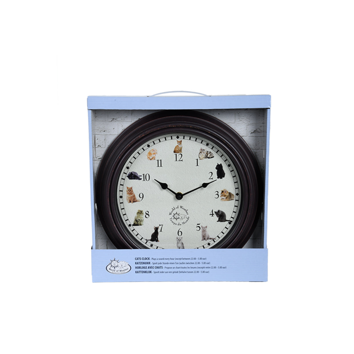 Esschert Design Wanduhr – Analog, Ø 30 cm, Mehrfarbig