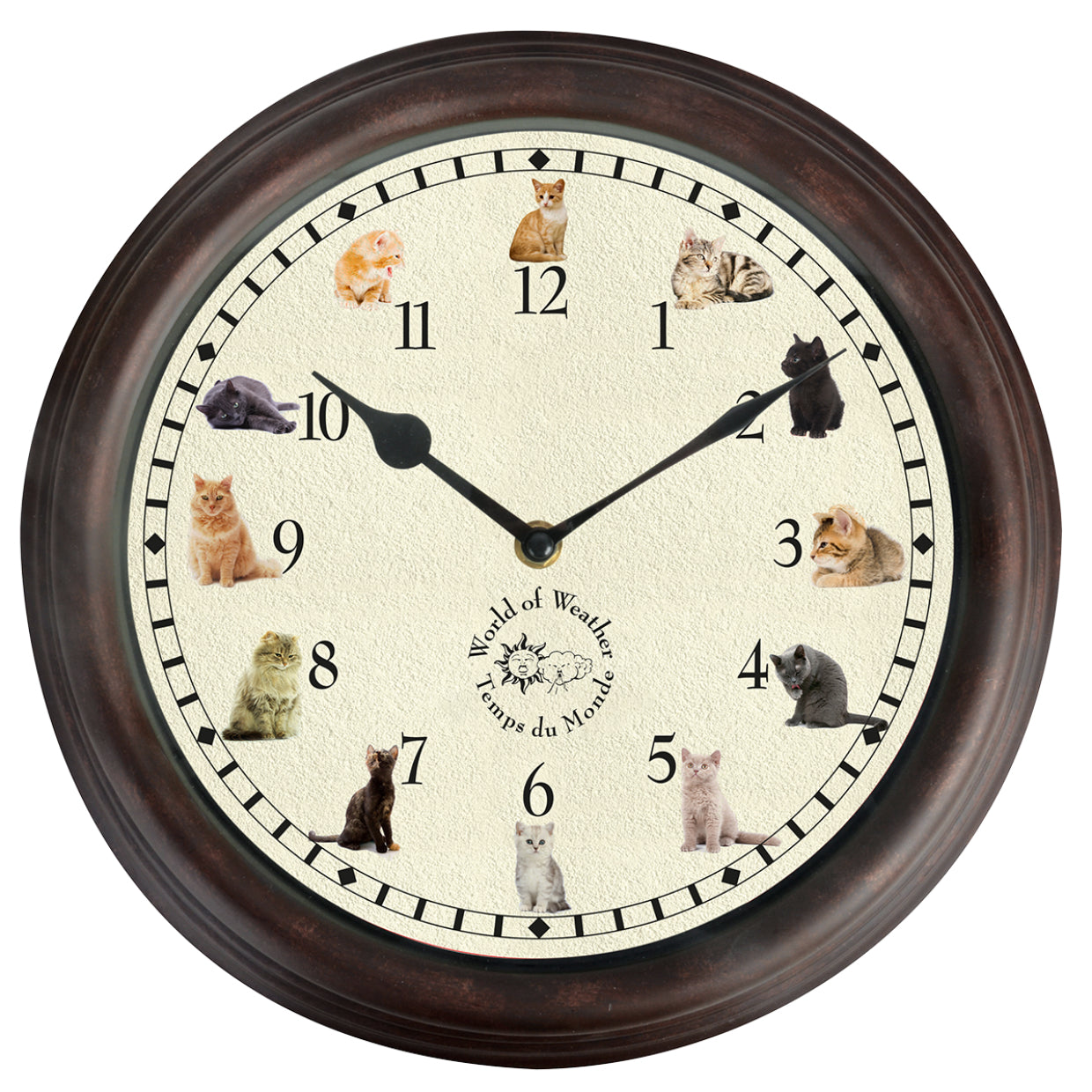 Esschert Design Wanduhr – Analog, Ø 30 cm, Mehrfarbig