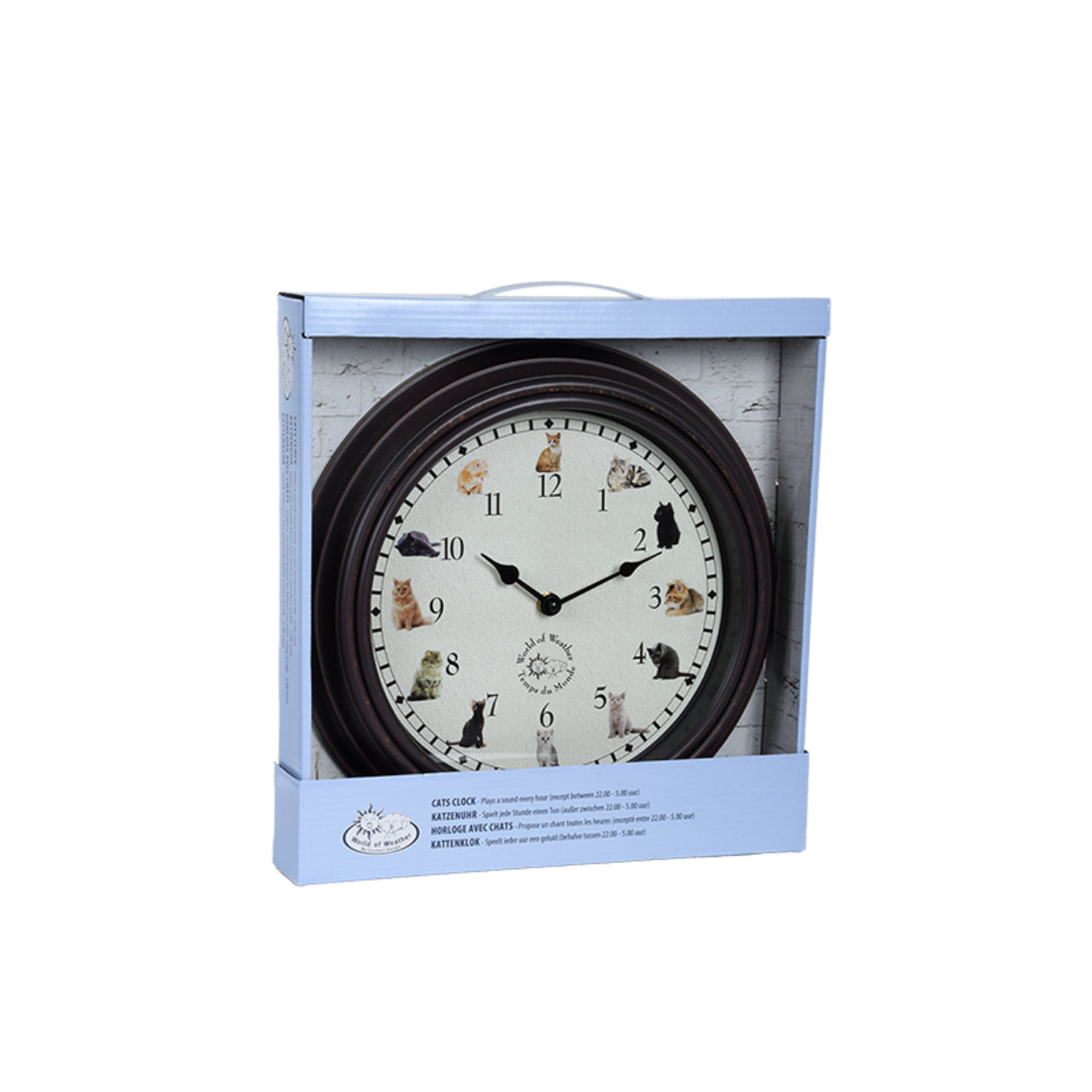 Esschert Design Wanduhr – Analog, Ø 30 cm, Mehrfarbig