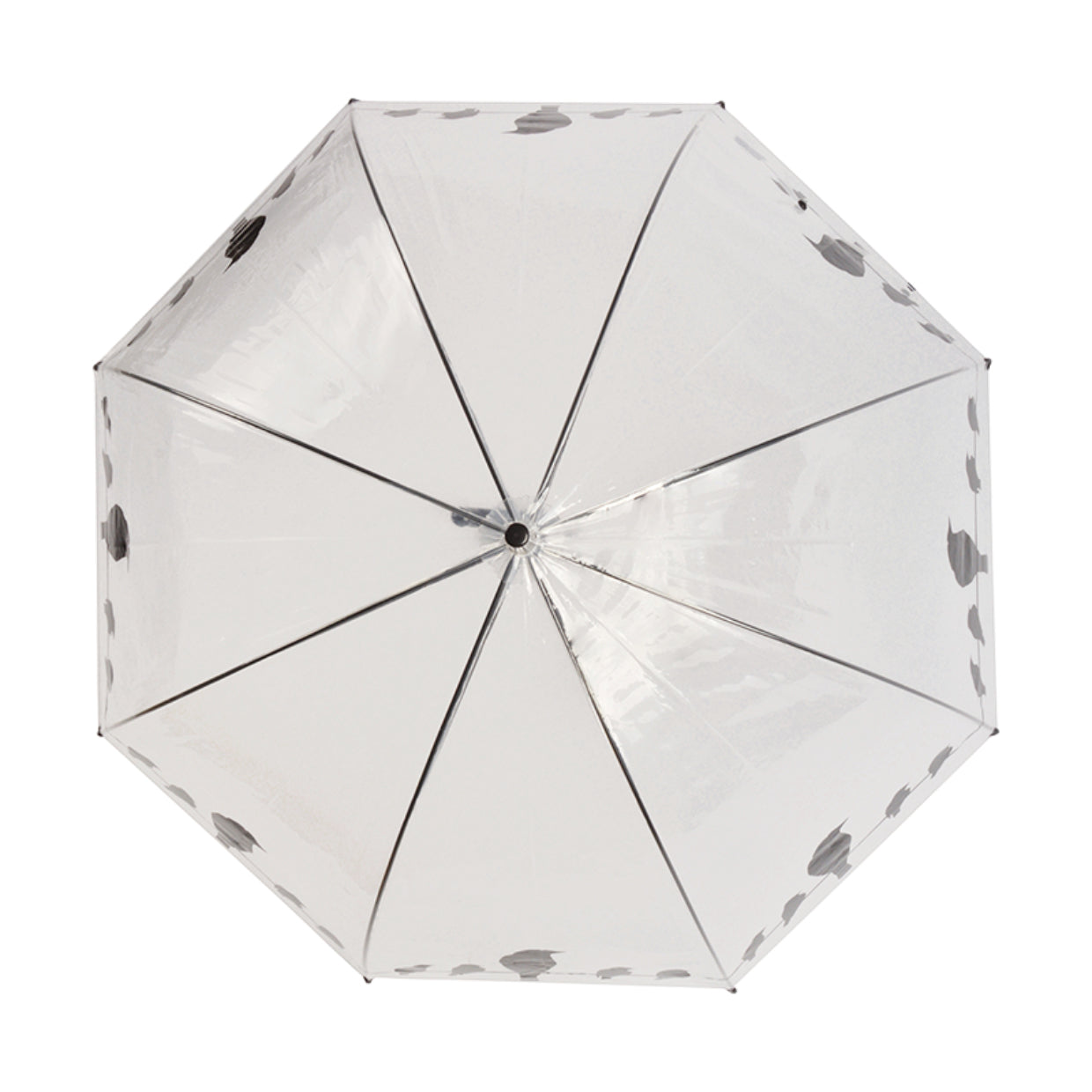 Esschert Design Stockschirm TP166 – Ø 83 cm, L 81,5 cm – transparent Vögel auf Draht