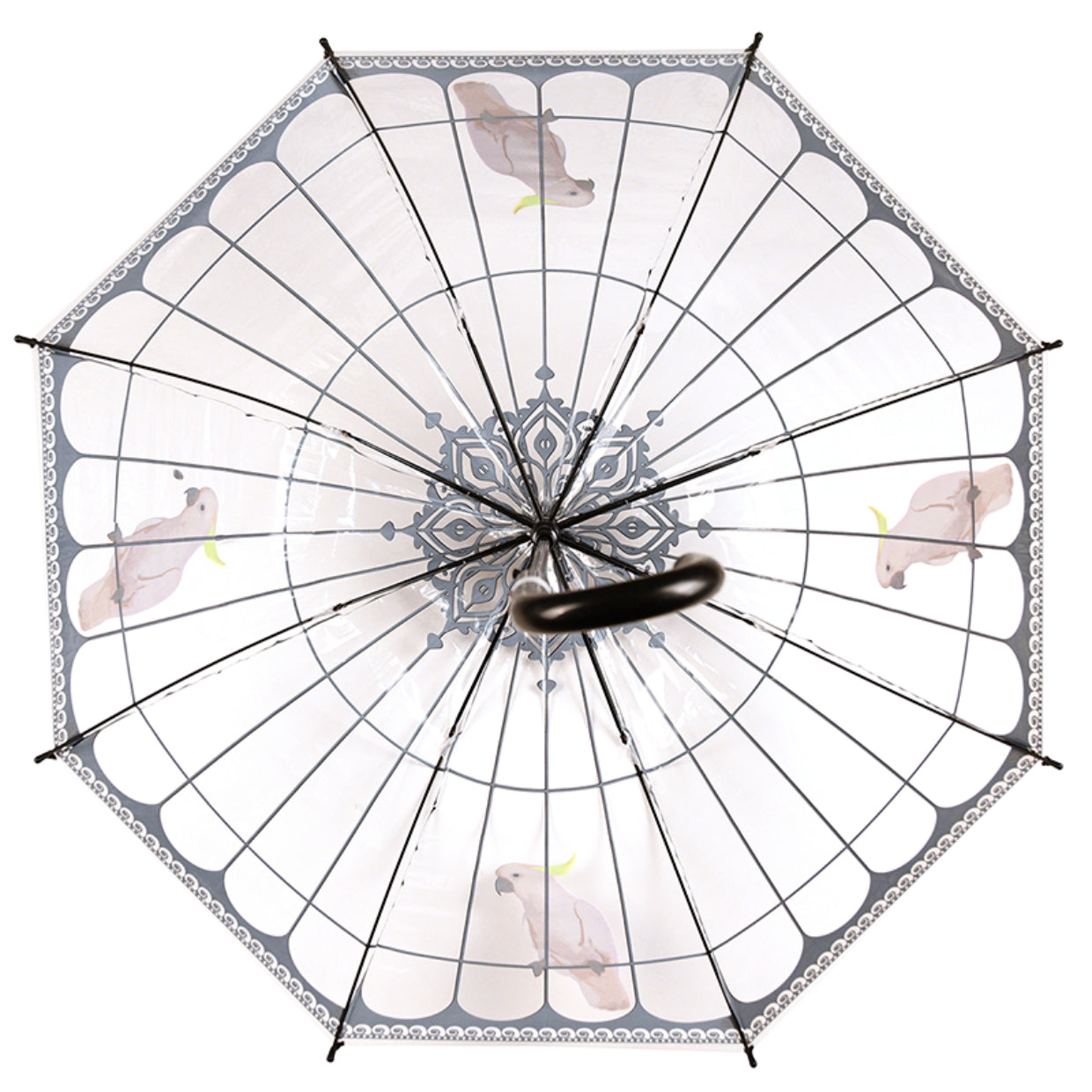 Esschert Design Stockschirm TP321 – Ø 81 cm, L 83.3 cm – Transparenter Vogelkäfig