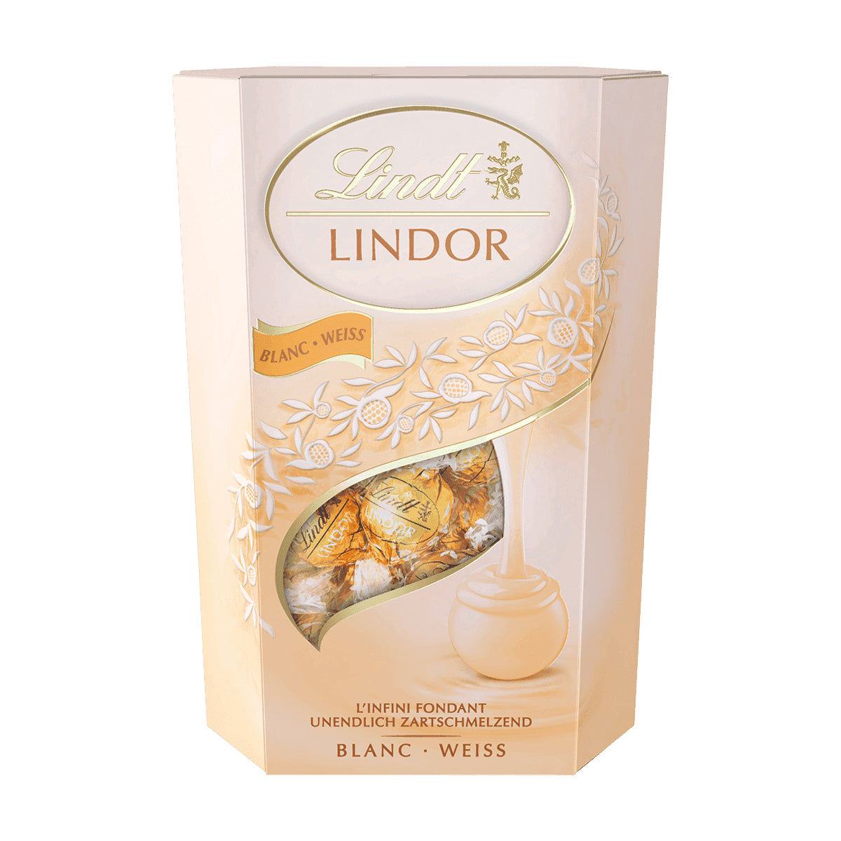 Lindt LINDOR Kugeln – weisse Schokolade – 200 g