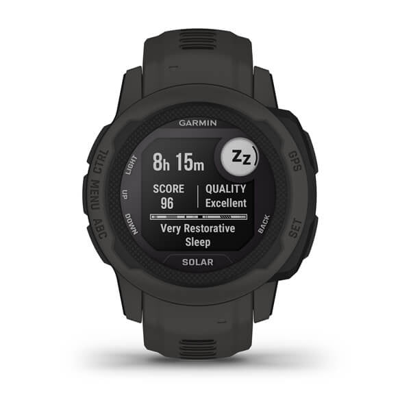 Garmin Instinct 2S Solar 40 mm GPS – Polymer Graphit, Sportarmband, 100 m, für Android, iOS