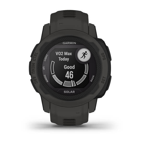 Garmin Instinct 2S Solar 40 mm GPS – Polymer Graphit, Sportarmband, 100 m, für Android, iOS