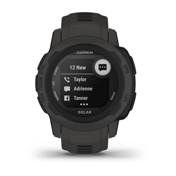 Garmin Instinct 2S Solar 40 mm GPS – Polymer Graphit, Sportarmband, 100 m, für Android, iOS