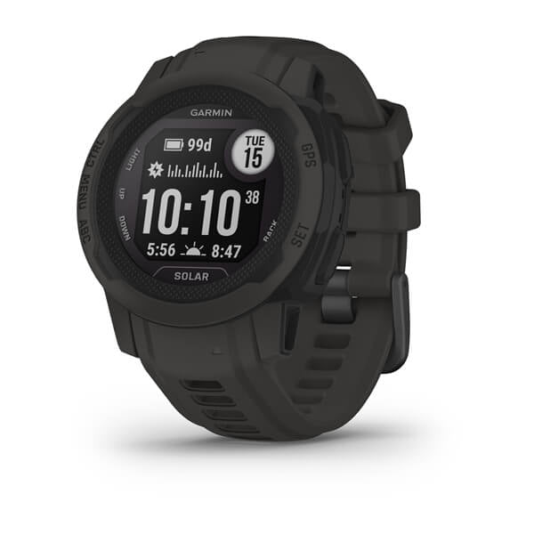 Garmin Instinct 2S Solar 40 mm GPS – Polymer Graphit, Sportarmband, 100 m, für Android, iOS