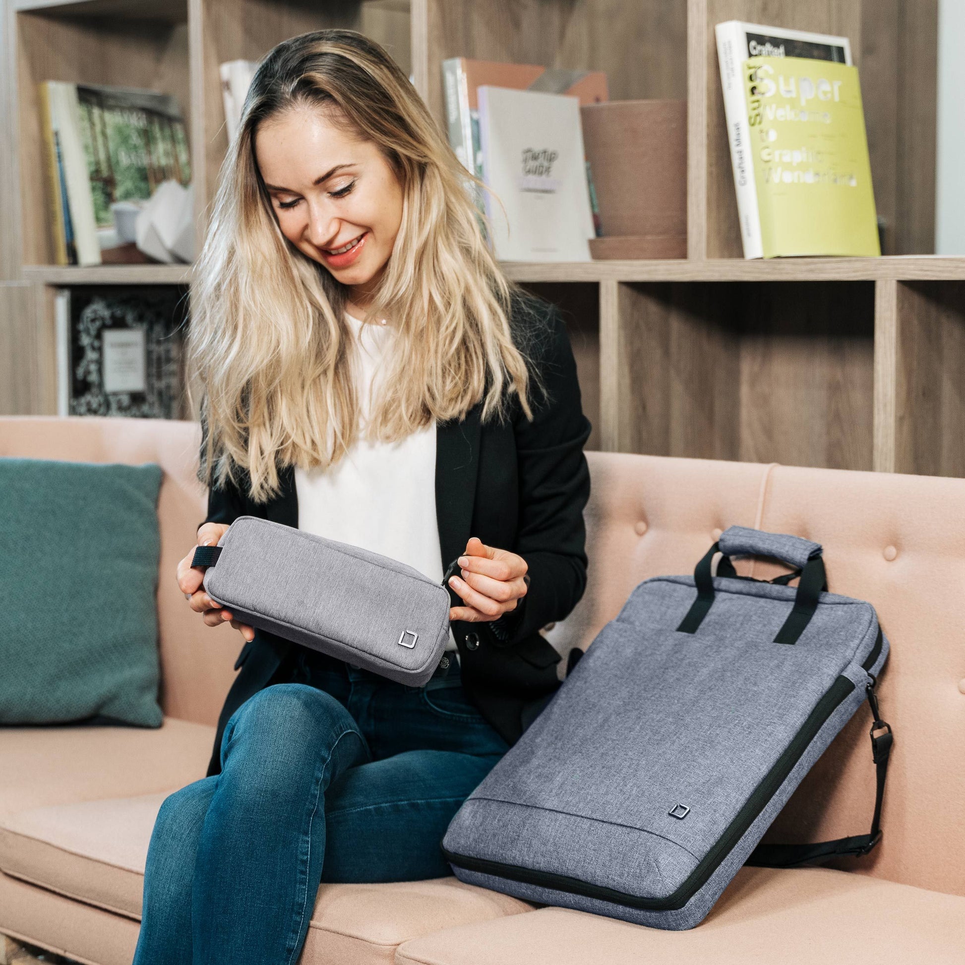 DICOTA Zubehörtasche – Eco MOTION, 23 cm, Grau