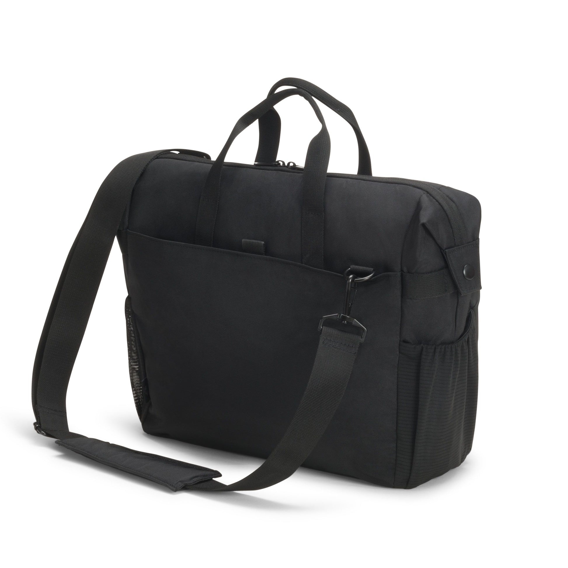 DICOTA Notebook-Tasche bis 15,6" – mit Tablet-Fach, aus 600D rPET – Schwarz