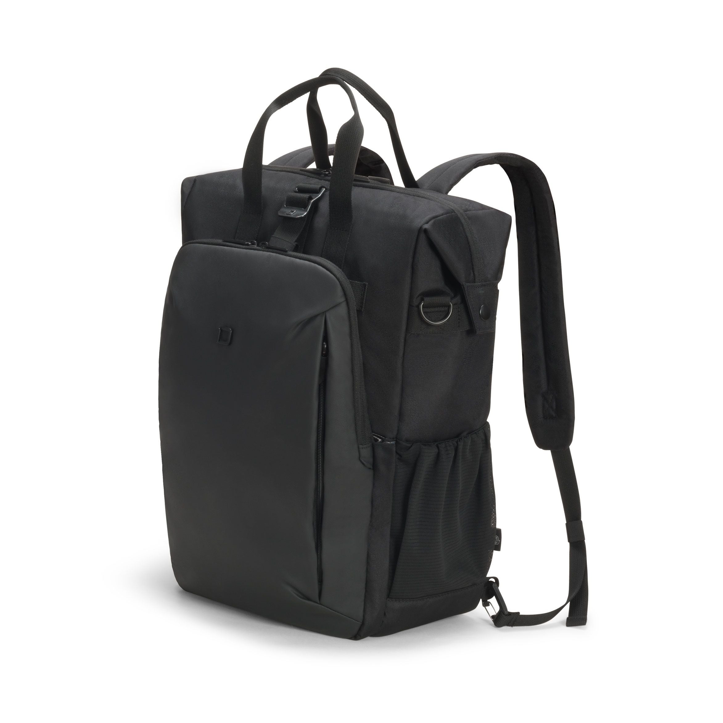DICOTA Notebook-Rucksack bis 15,6" – Tablet-Fach, aus recyceltem PET – Schwarz