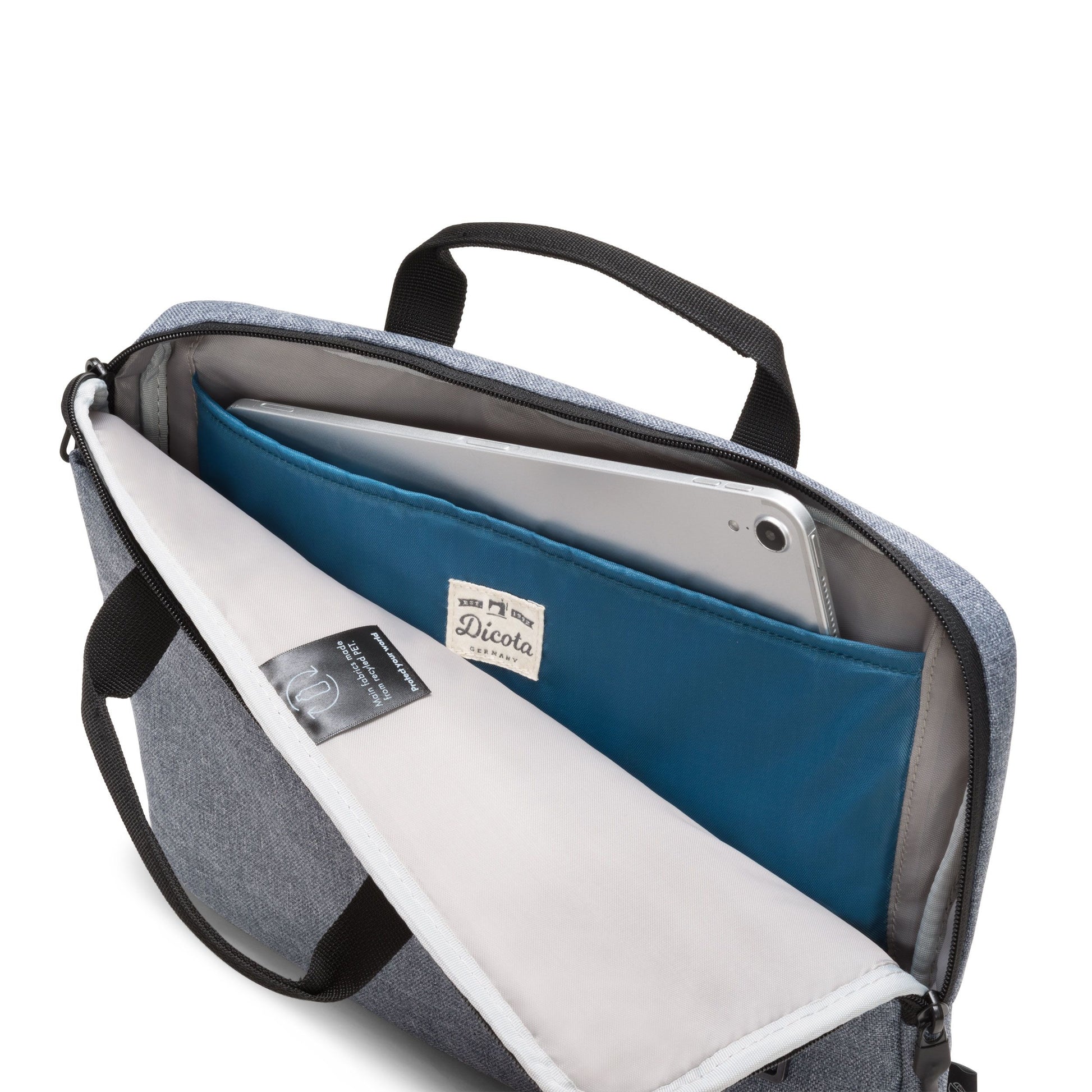 DICOTA Notebook-Tasche bis 15,6" – mit Tragegriff, abnehmbarem Schultergurt – Blau