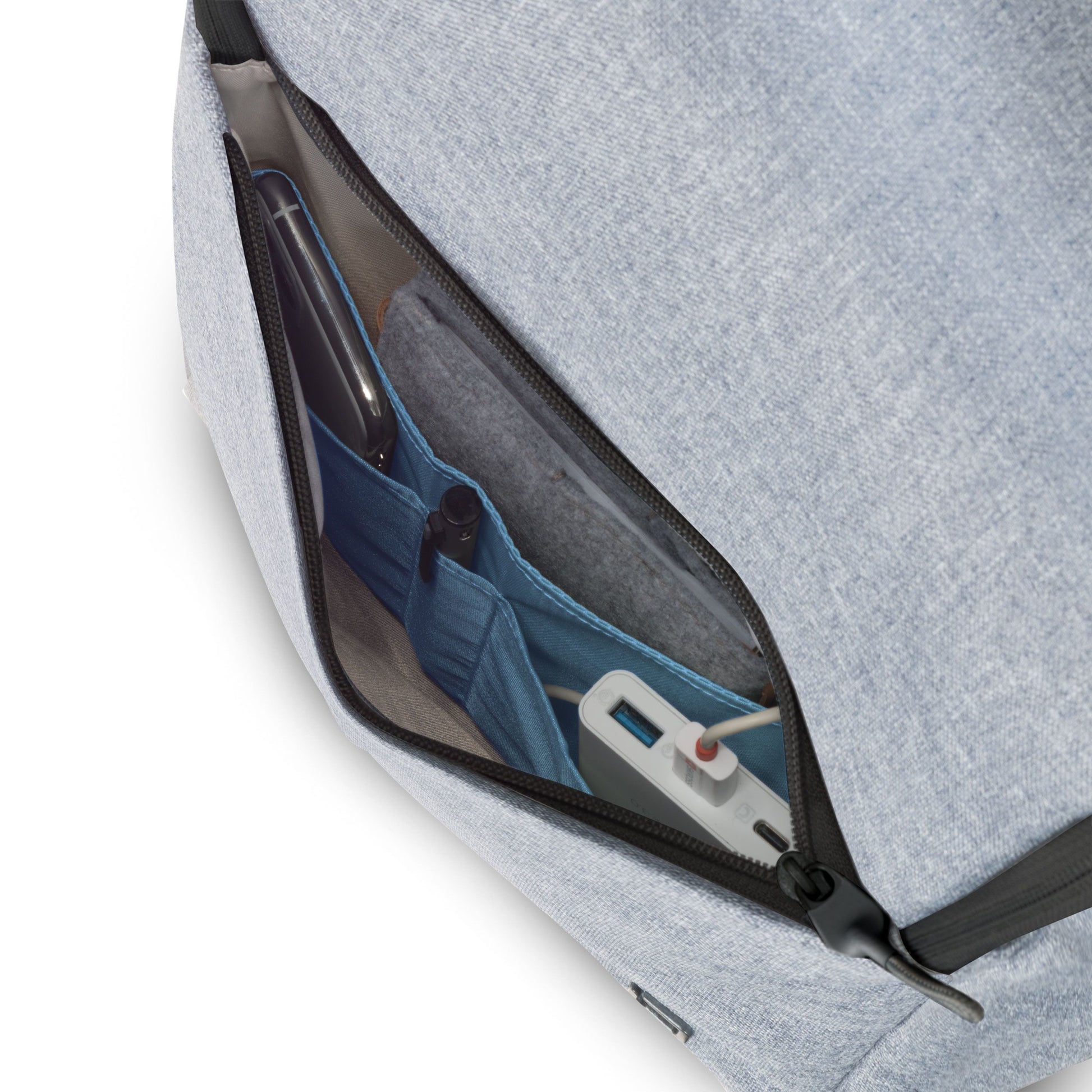 DICOTA Notebook-Rucksack Eco MOTION – mit Tablet-Fach, rPET-Polyester – Blue Denim, 325 × 475 × 150 mm