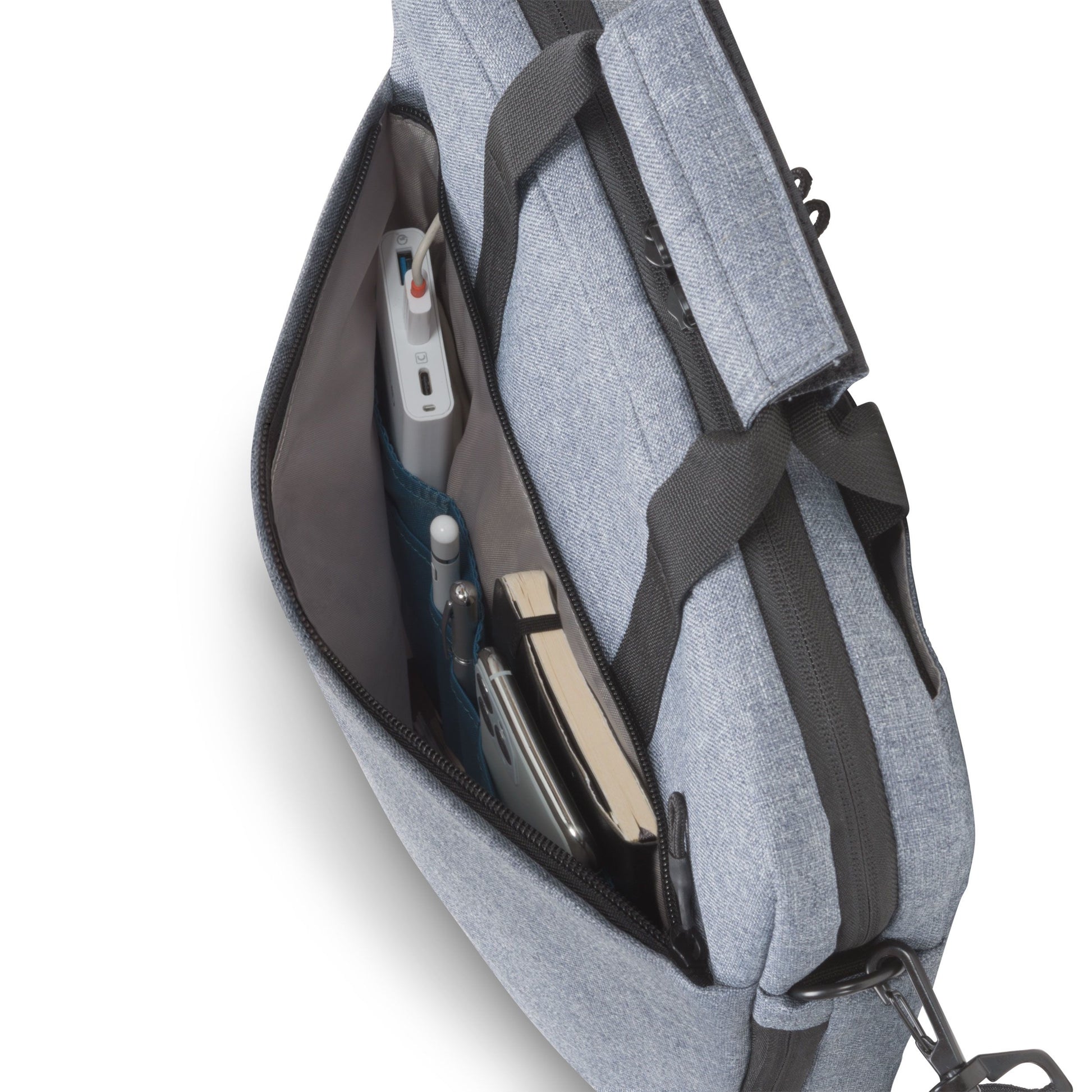 DICOTA Eco MOTION Notebook-Tasche bis 15,6" – 600D rPET, Schultergurt – Blau