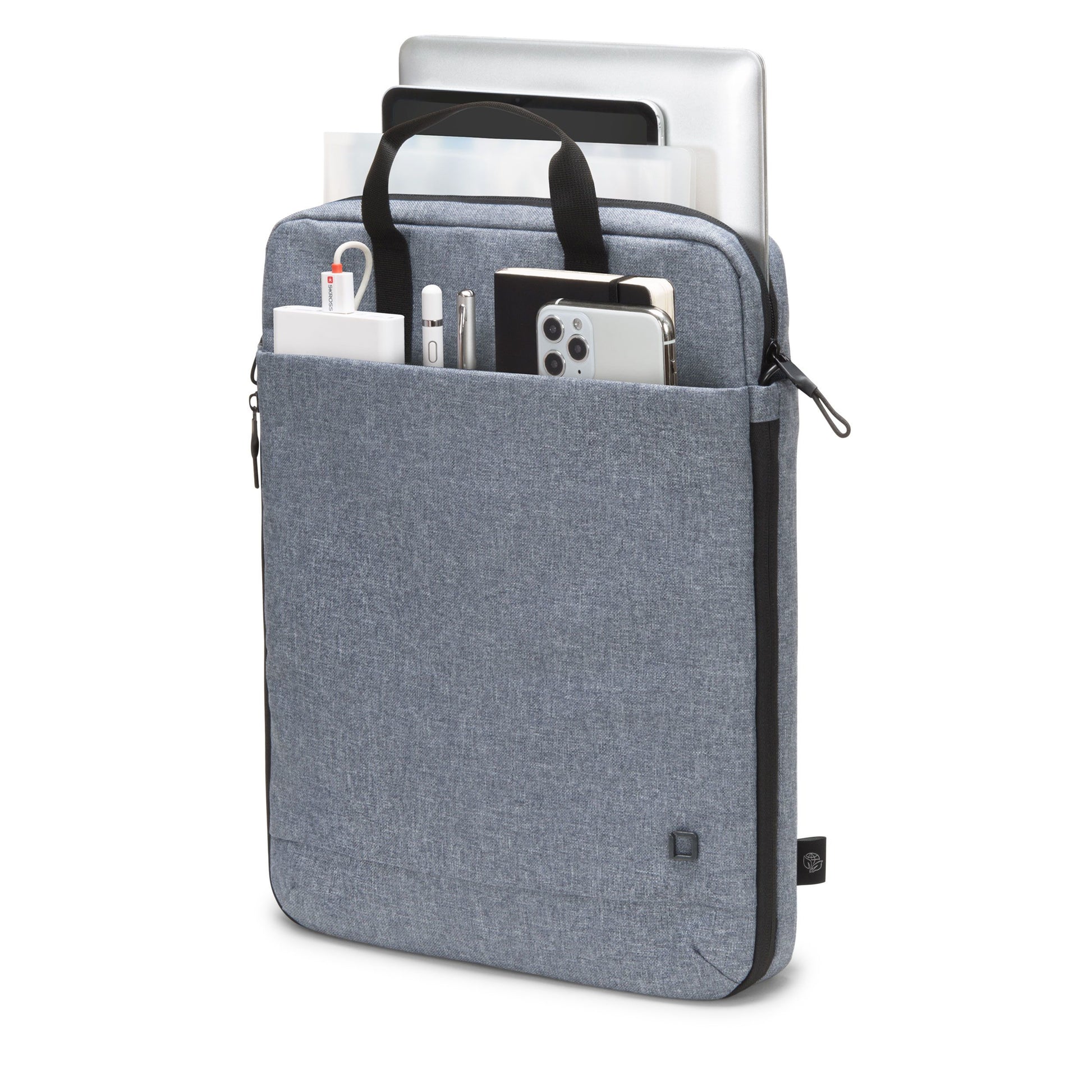DICOTA Eco MOTION Notebook-Tasche bis 15,6" – 600D rPET, Schultergurt – Blau