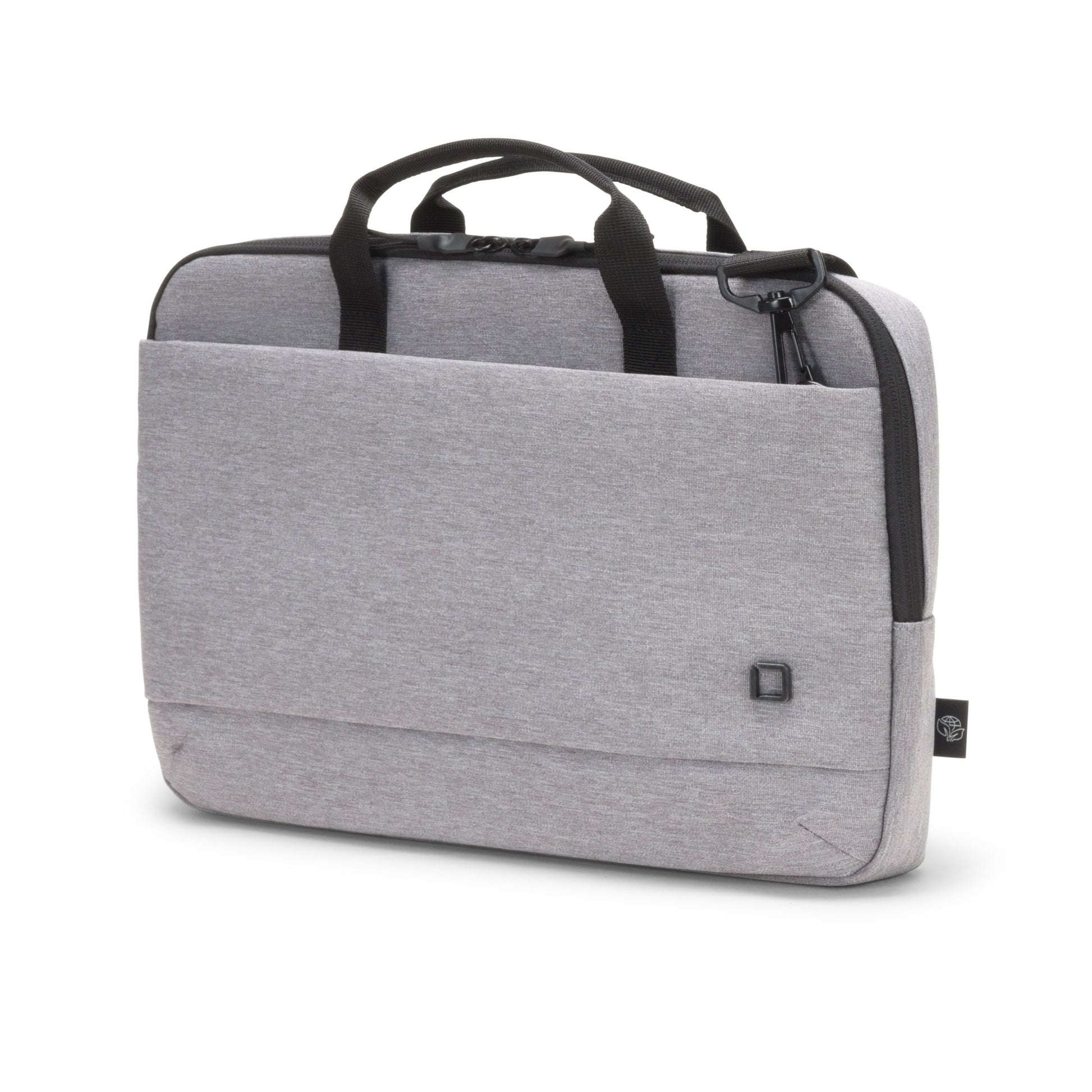 DICOTA Notebook-Tasche bis 15,6" – aus recyceltem PET, mit Schultergurt – Hellgrau