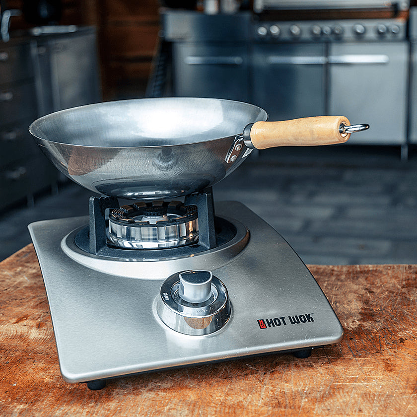 Hot Wok Gasgrill Double – 2 Brenner, Flachbrenner, 20 kW – Schwarz
