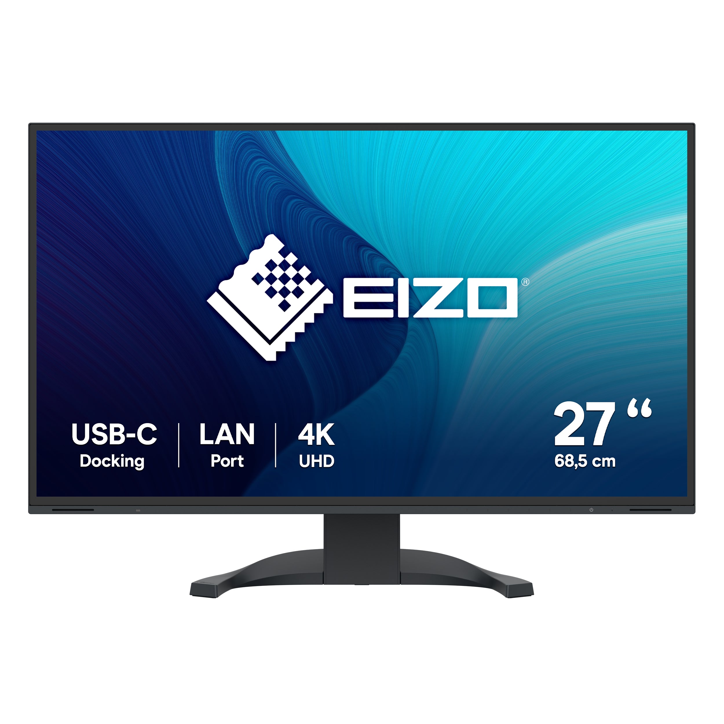 EIZO FlexScan EV2740X – Monitor, 27", 60 Hz, 350 cd/m², USB-C, KVM, Lautsprecher, VESA 100 × 100, Schwarz