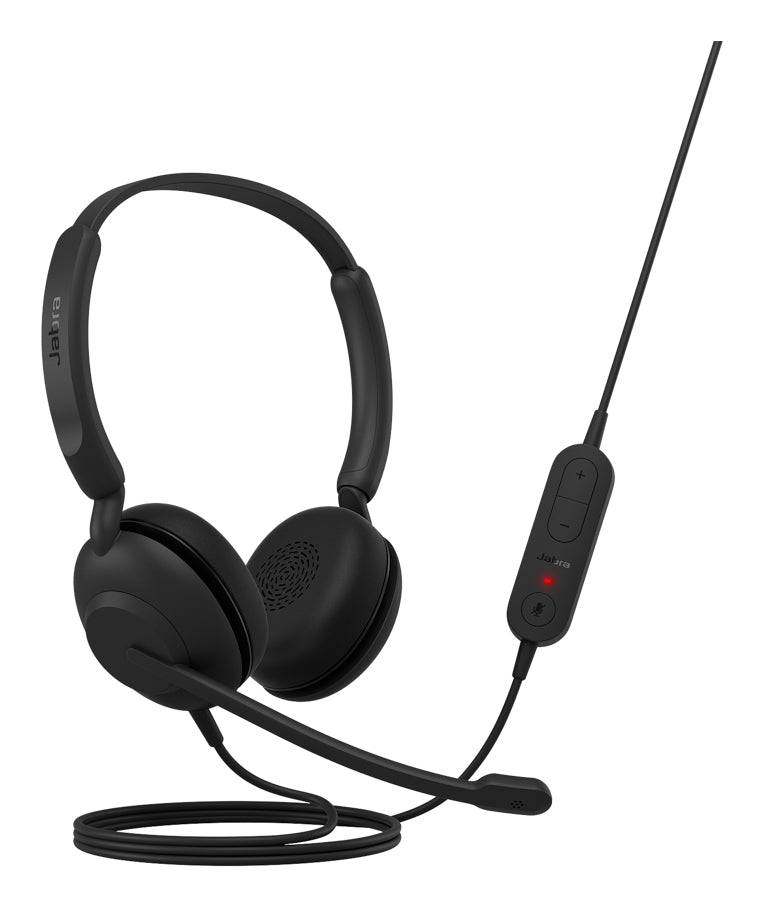 Jabra Evolve 10 Stereo – Duo Headset – USB‑A, Stereo, Kunstleder-Polster – Schwarz