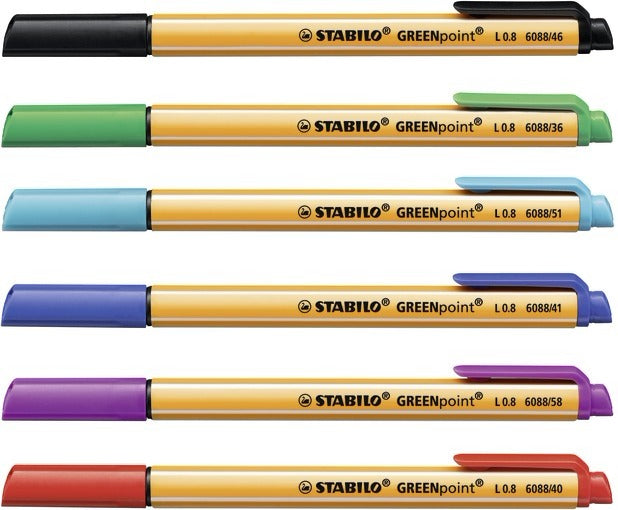 STABILO Filzstifte, Strichbreite 0,8 mm, 6 Farben