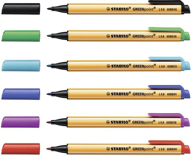 STABILO Filzstifte, Strichbreite 0,8 mm, 6 Farben