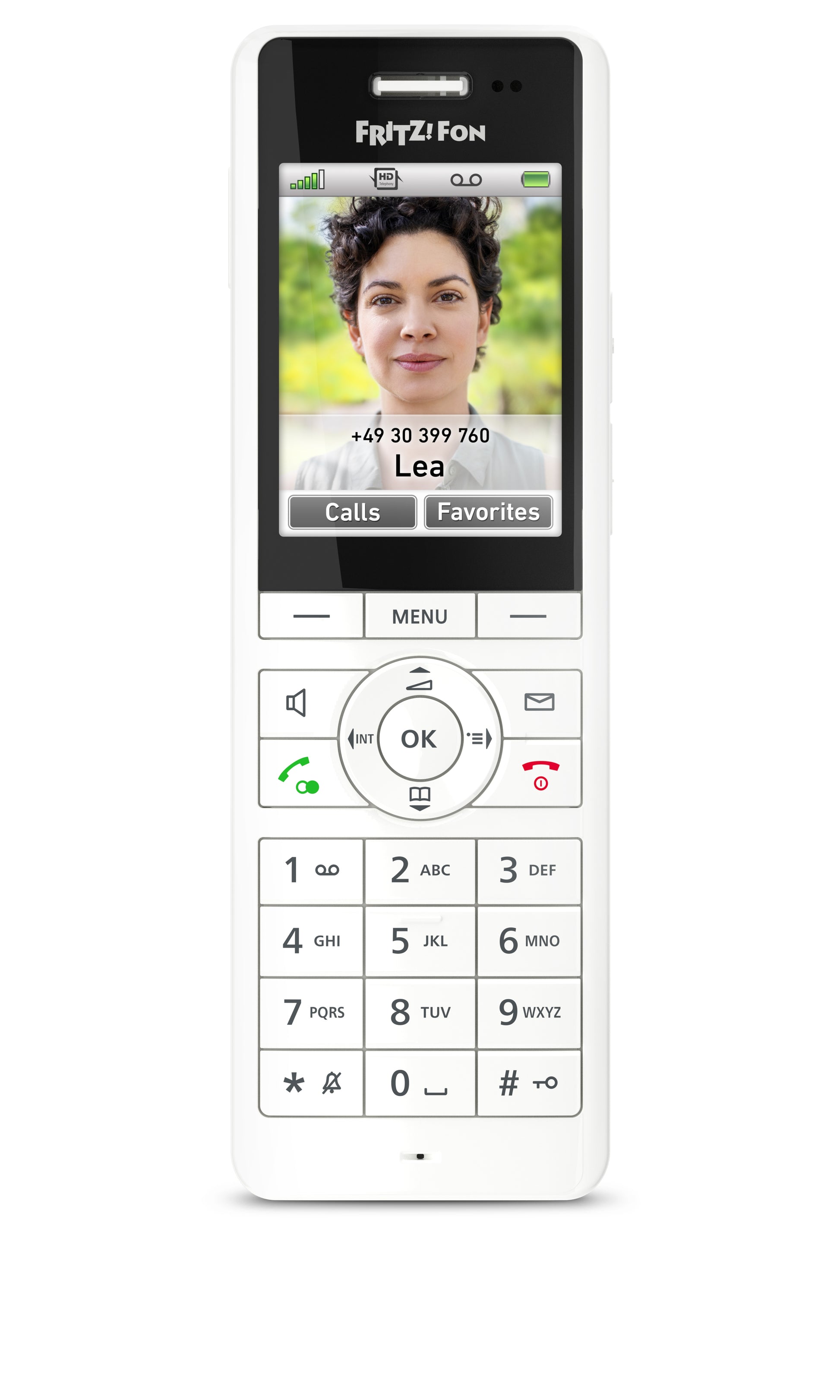 FRITZ! AVM FritzFon X6 – DECT-Telefon, nur Mobilteil, mit Anrufbeantworter, für FRITZBox/DECT-Basisstation, weiss