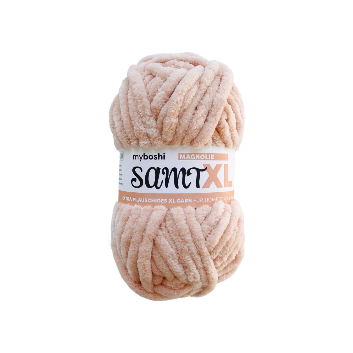 myBoshi Chenille Samt XL WX837 Wolle Extra dick Rosa – 100 g, 40 m, Nadel 5 mm, 100% Polyester, 1 Stk.