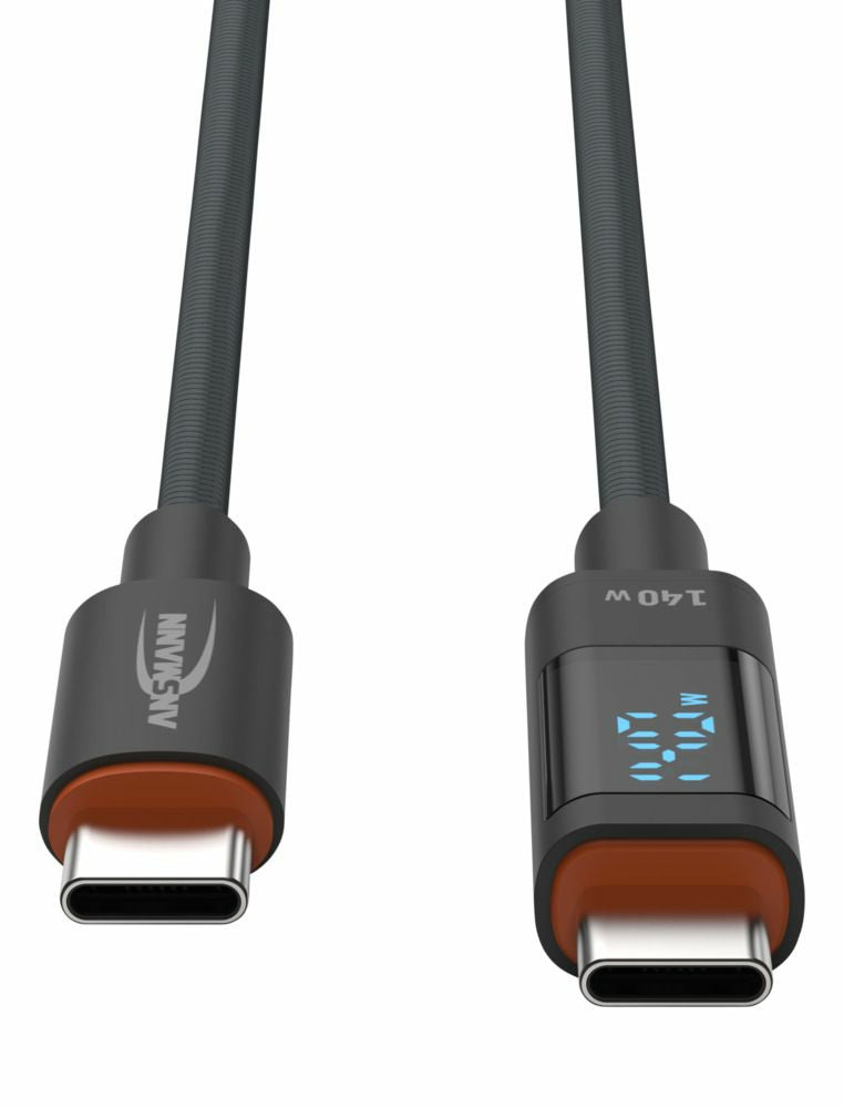 Ansmann USB-Kabel, USB-C zu USB-C, 1,2 m, Lade-/Datenkabel