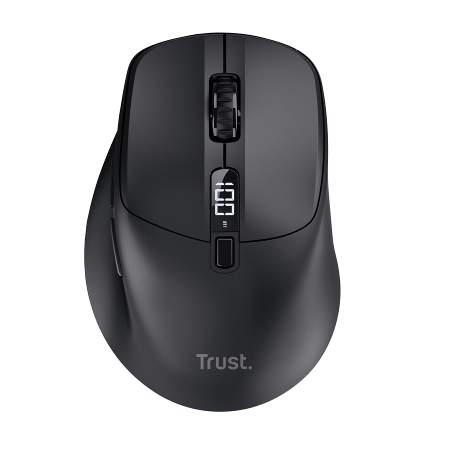 Trust Zevo – Maus – Kabellos (Bluetooth/2,4 GHz), rechts, Schwarz