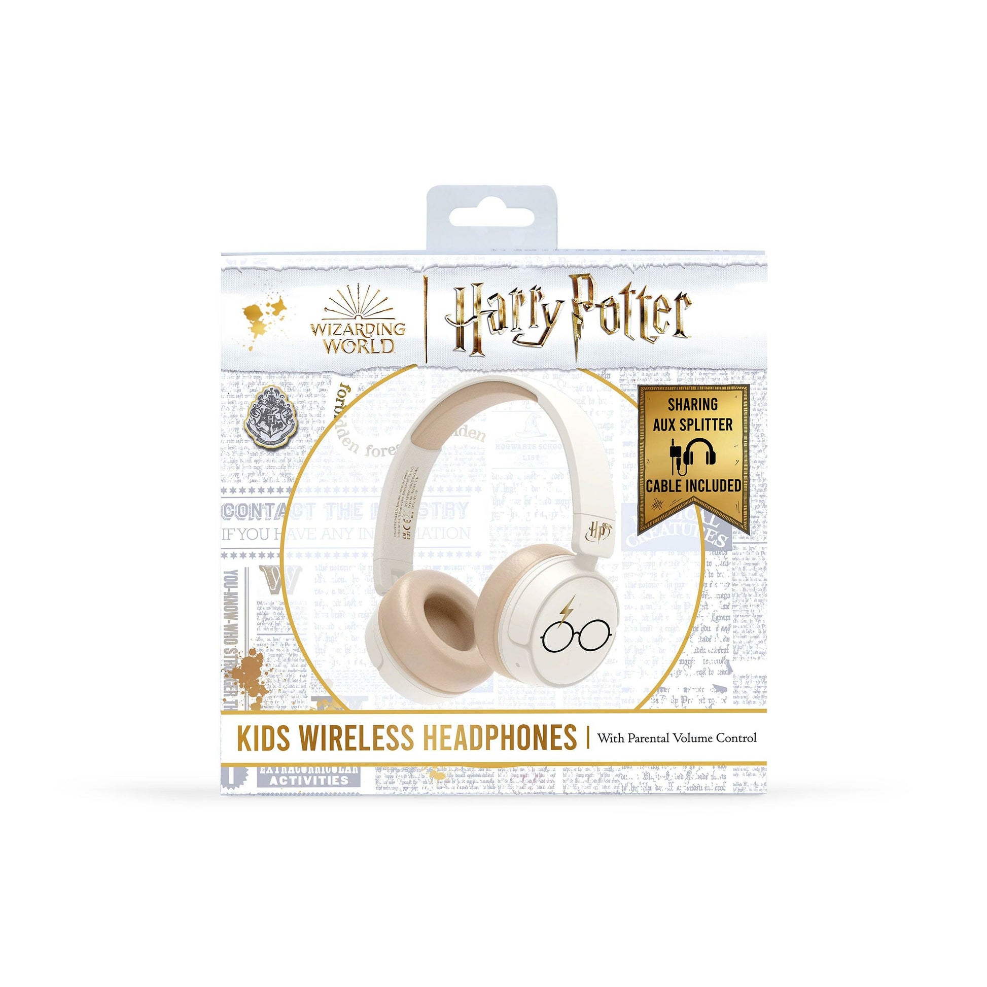 OTL Technologies Harry Potter Cream Kinderkopfhörer – On-Ear, Stereo, Kabel + BT, Rosa/Blau, BT 5.1