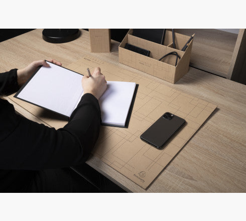 Exacompta Schreibunterlage Eterneco – Geometrie – 585 × 385 mm – Karton, ohne Weichmacher