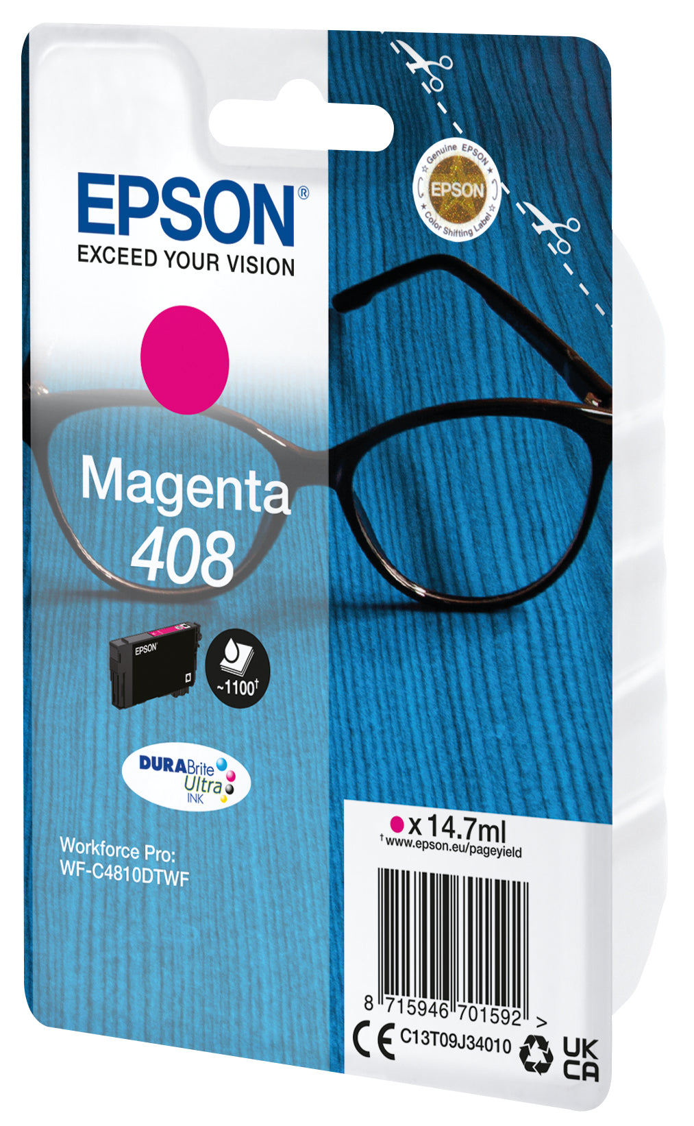 Epson Tintenpatrone 408, Magenta, 14,7 ml