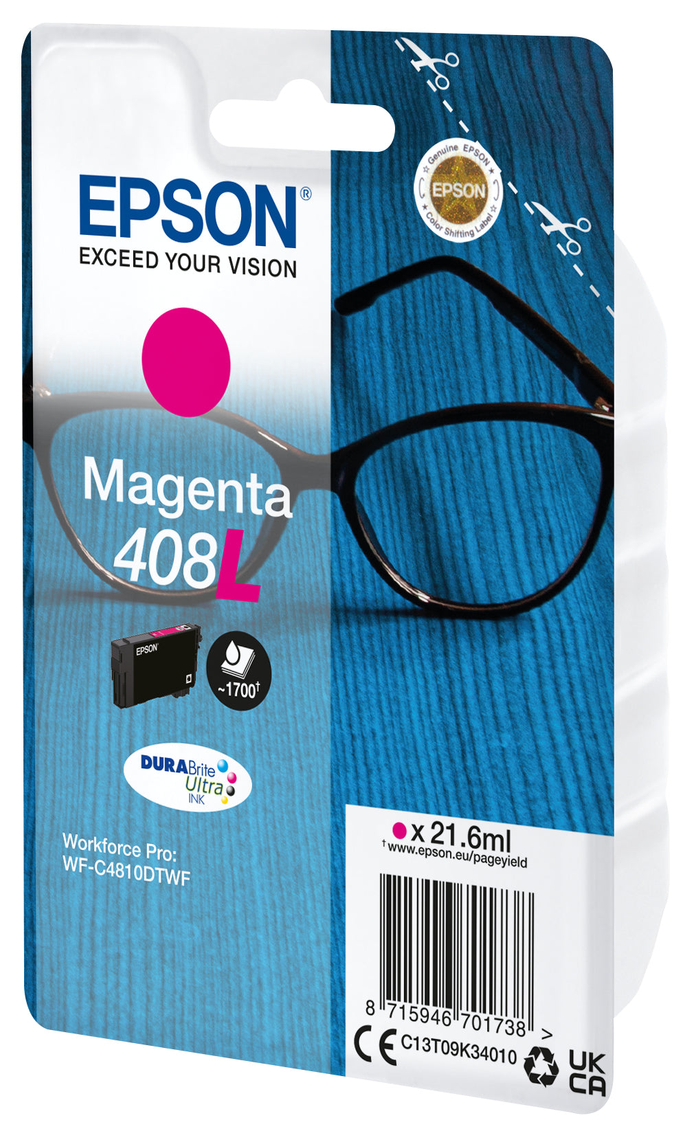 Epson Tintenpatrone 408L Magenta – WF-C4810 kompatibel