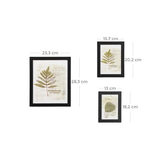 Songmics Bilderrahmen – für 20 × 25 cm – 10-teilig – MDF & Kunststoff, schwarz