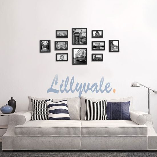 Songmics Bilderrahmen – für 20 × 25 cm – 10-teilig – MDF & Kunststoff, schwarz