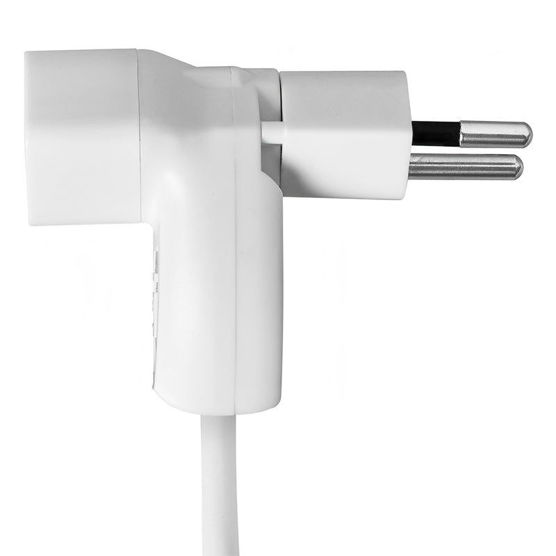 Steffen Variabl – Steckdosenleiste, 4× T13, mit Schalter, 3 m, Stecker T12, abgewinkelt, IP20