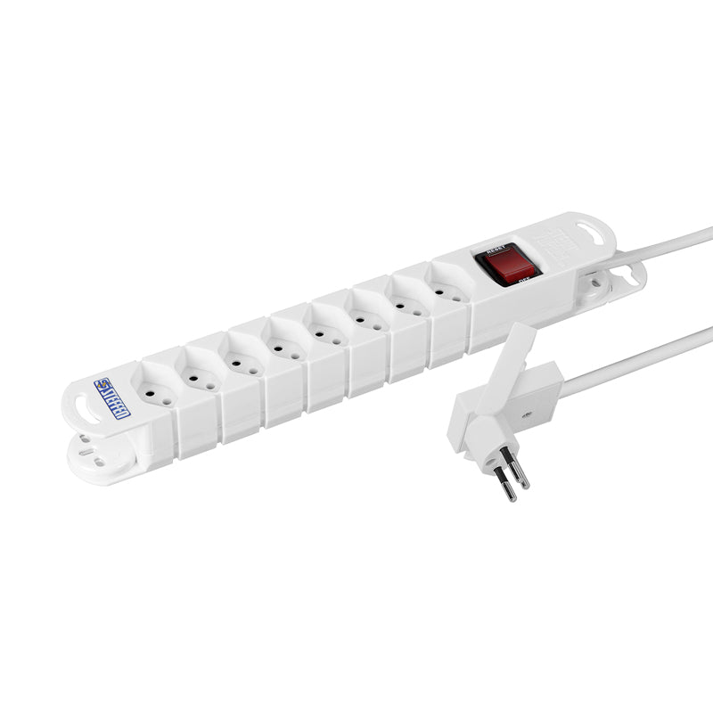 Steffen STEBA VARIABL – Steckdosenleiste, 8× T13, mit Schalter, 3 m, Stecker T12, IP20