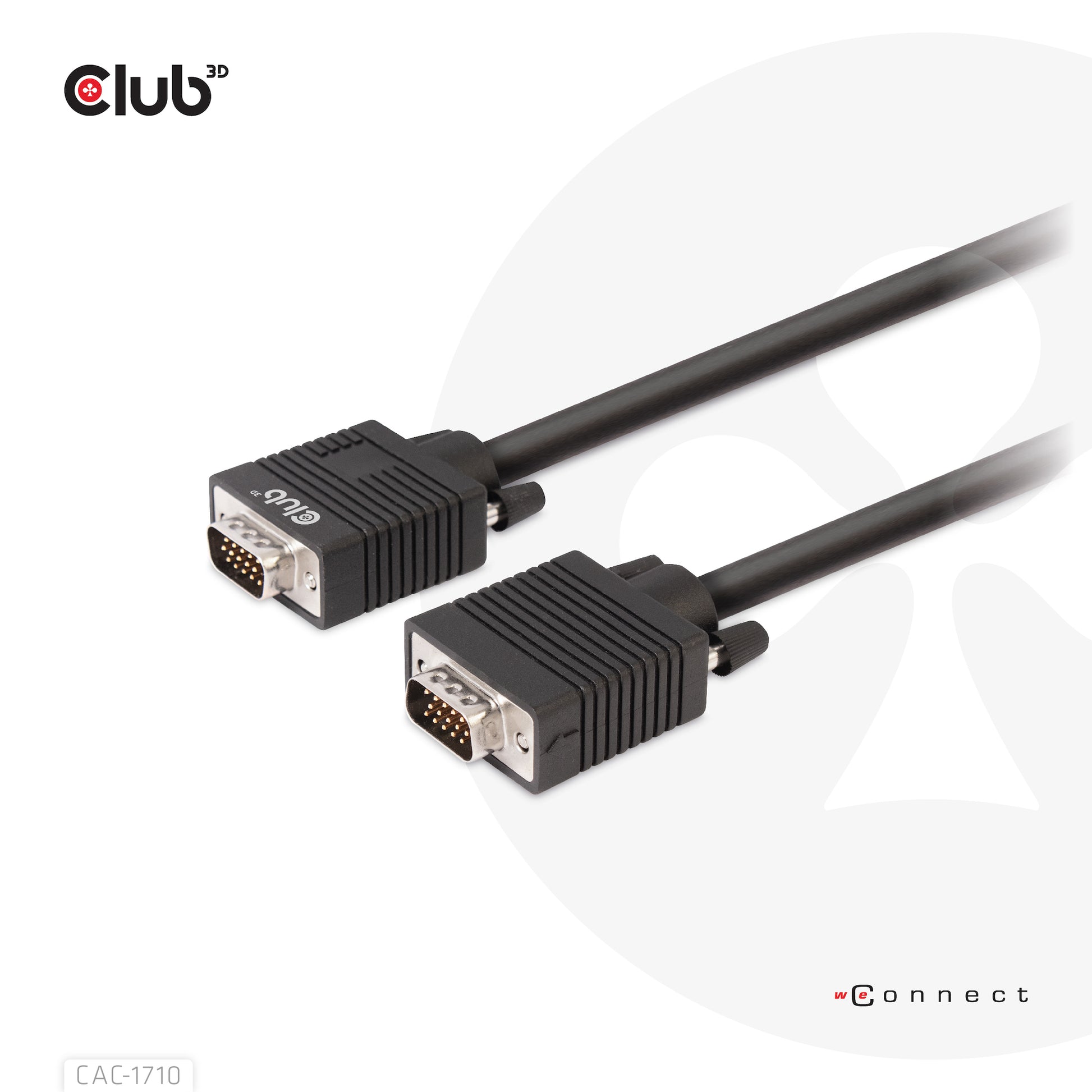 CLUB3D Club 3D VGA–VGA Kabel – 10 m, rund, geschirmt, AWG 28, schwarz