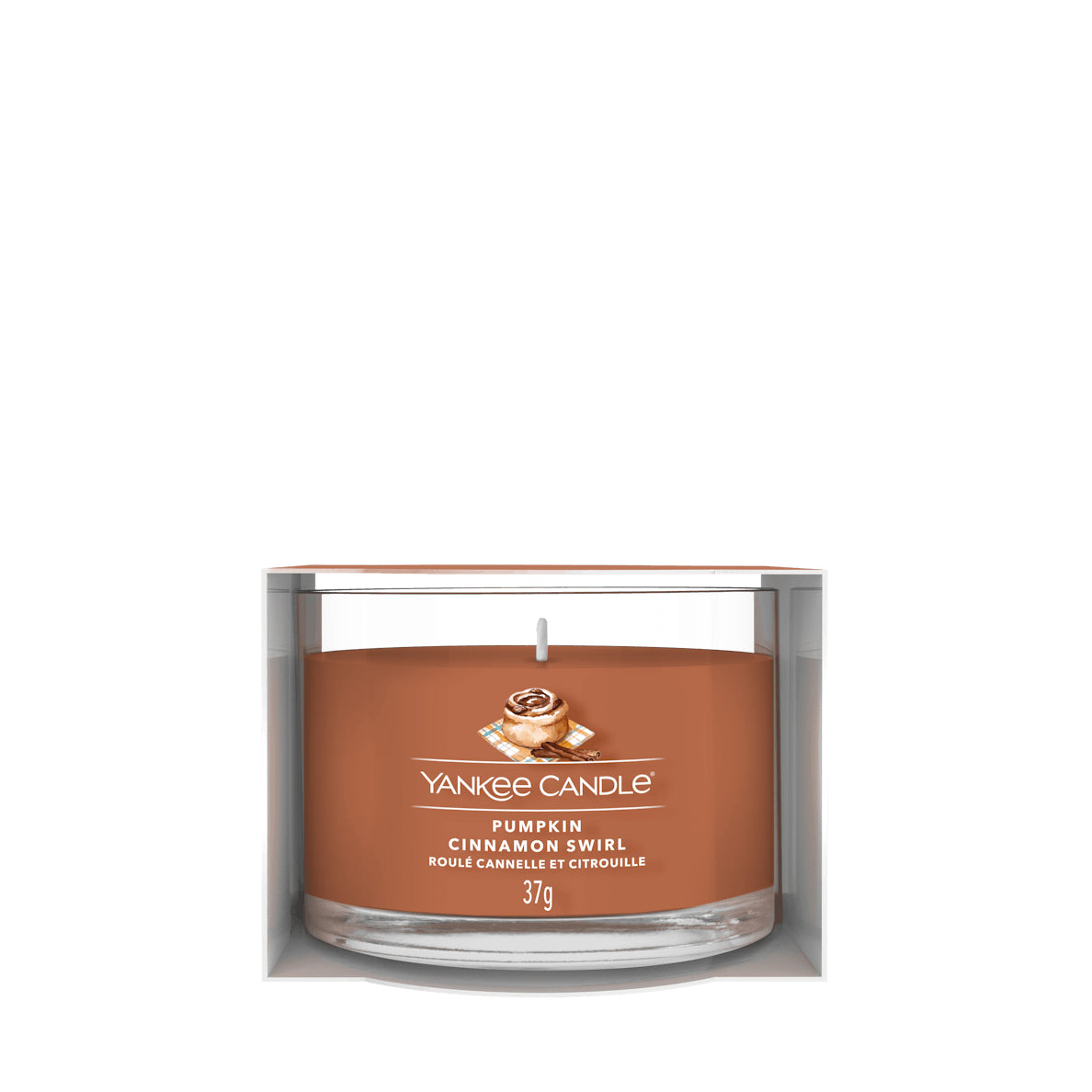 Yankee Candle Pumpkin Cinnamon Swirl – Duftkerze, Votivkerze im Glas, 10 h