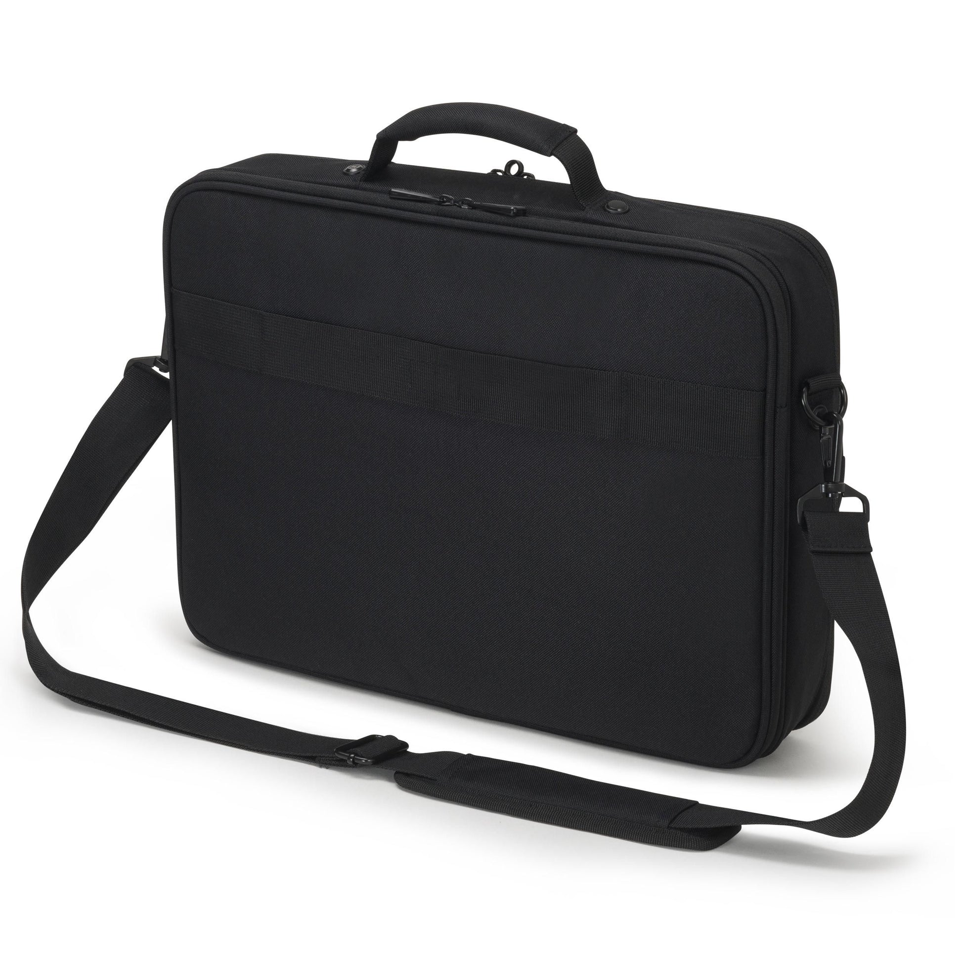 DICOTA Notebook-Tasche bis 15,6" – Recyceltes PET, Trolley-Band – Schwarz