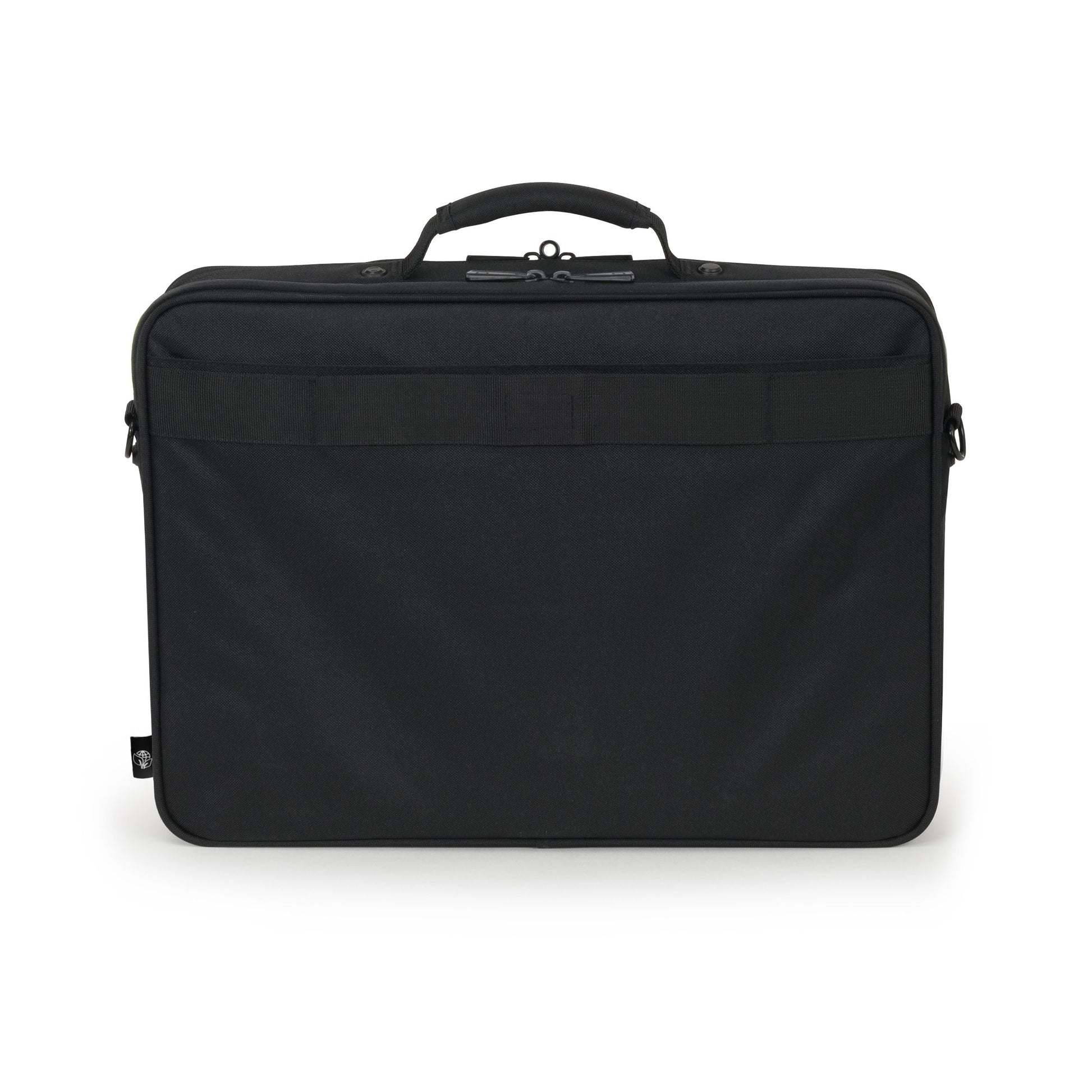 DICOTA Notebook-Tasche bis 15,6" – Recyceltes PET, Trolley-Band – Schwarz