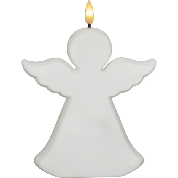 Star Trading Dekorative Aussenleuchte – 18 cm, 0,03 W, Warmweiss, IP44, Batteriebetrieb, Timer, Weiss, Kunststoff
