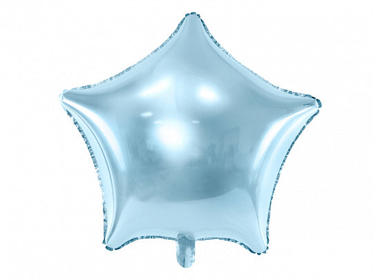 PartyDeco Folienballon Stern – Hellblau – 48 cm – Folie – 1 Stück