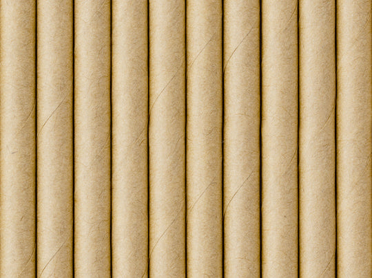 PartyDeco Papierstrohhalme, 19,5 cm, braun – 10 Stk.