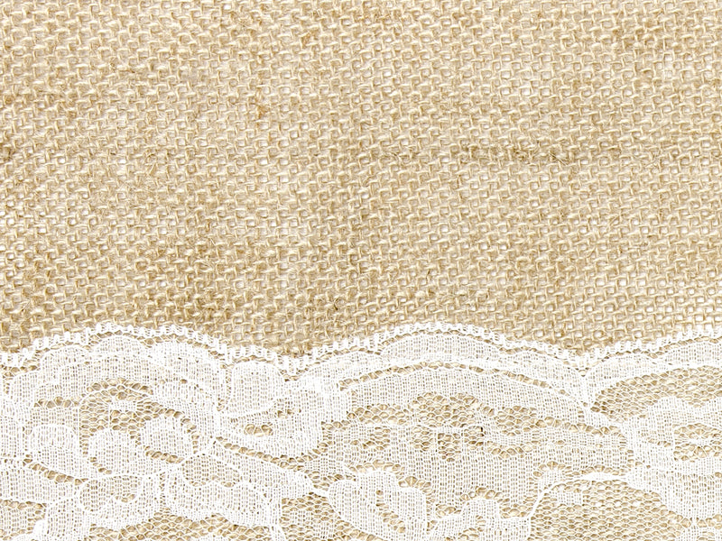 PartyDeco Tischläufer – Jute, Hochzeitsmotiv, 28 × 2,75 m