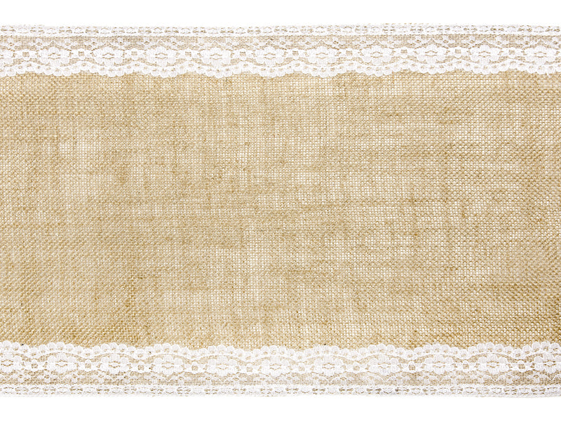 PartyDeco Tischläufer – 28×275 cm, Jute, braun, Hochzeit