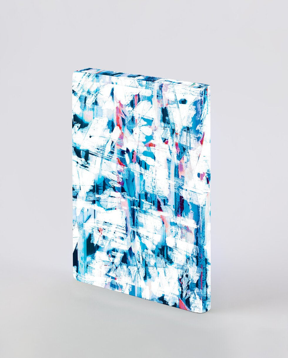 nuuna Notizbuch, A5, 256 Seiten – blau, rot, rosa, weiss