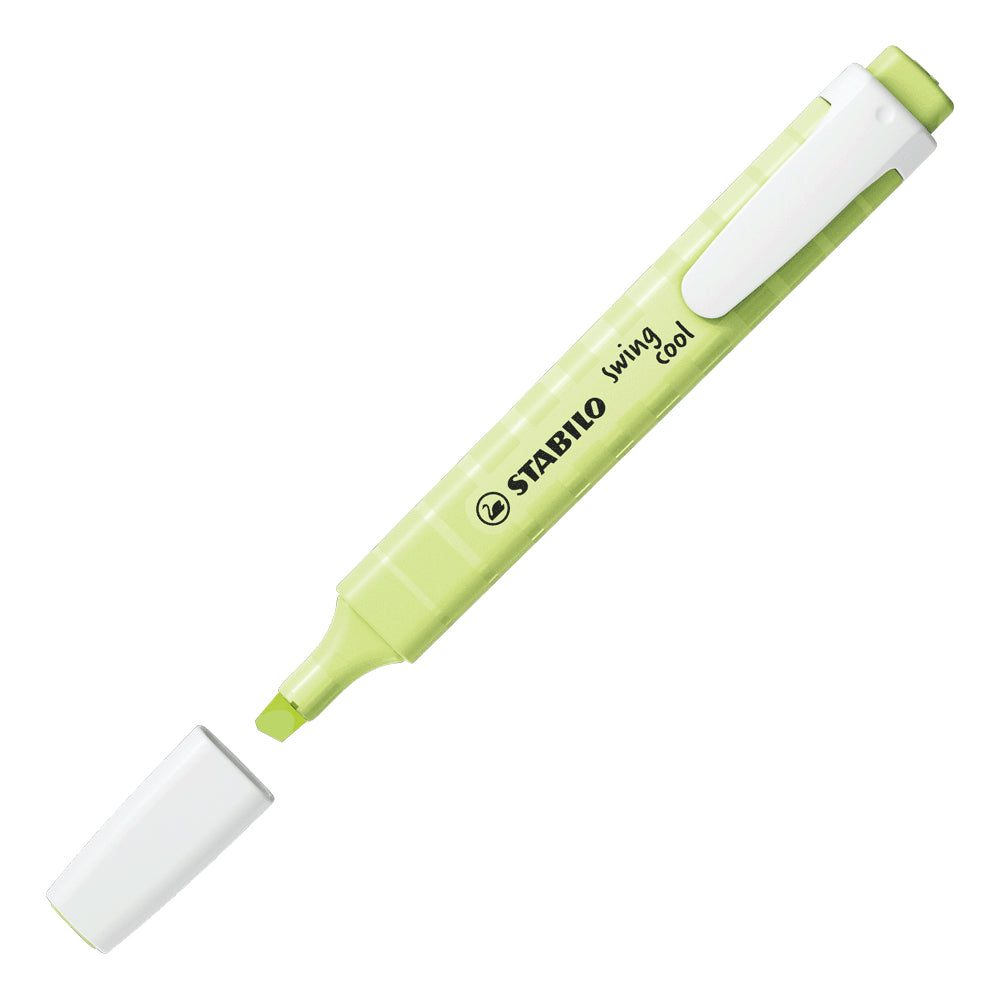 STABILO swing cool Pastel Edition Textmarker Limette – Keilspitze, 1–4 mm