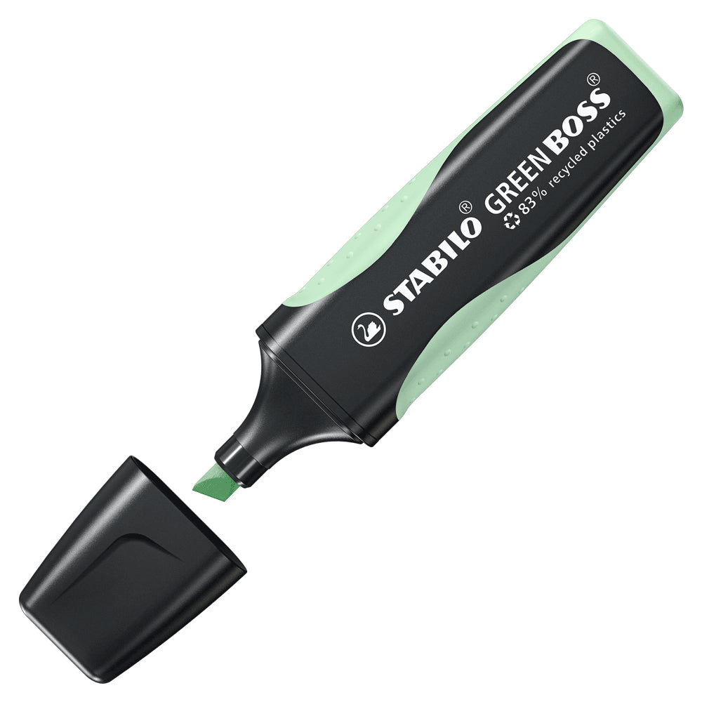 STABILO BOSS Textmarker Pastellminze – Keilspitze, 2–5 mm, nachfüllbar