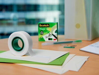 3M Scotch Klebeband Magic 810 – matt, beschriftbar, Zelluloseazetat, 12 mm × 33 m, transparent