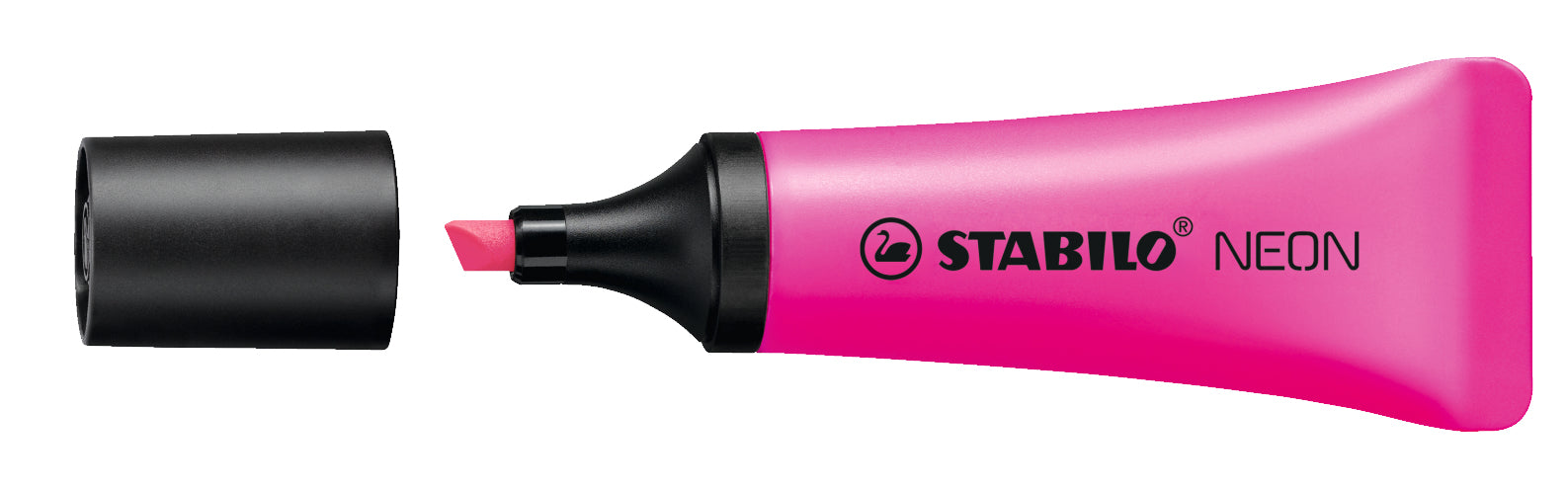 STABILO Textmarker Set 4 Neonfarben – Keilspitze, 2–5 mm