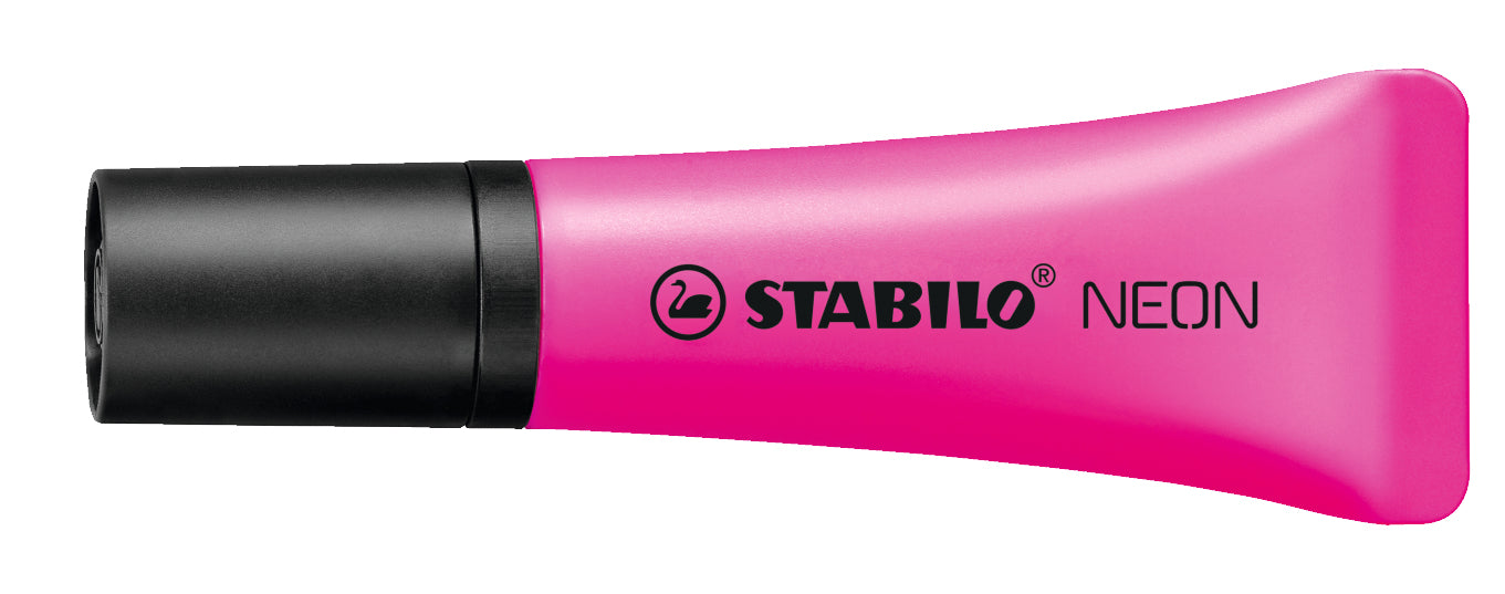 STABILO Textmarker Set 4 Neonfarben – Keilspitze, 2–5 mm